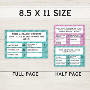 Gender Reveal Friendly Feud, Gender Reveal Games, Baby Gender Party Activity, Baby Shower Family Feud image 2