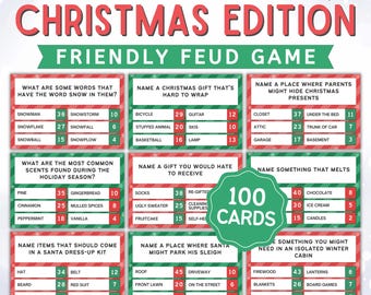 Christmas Friendly Feud Game: Printable Trivia for Family (PDF)