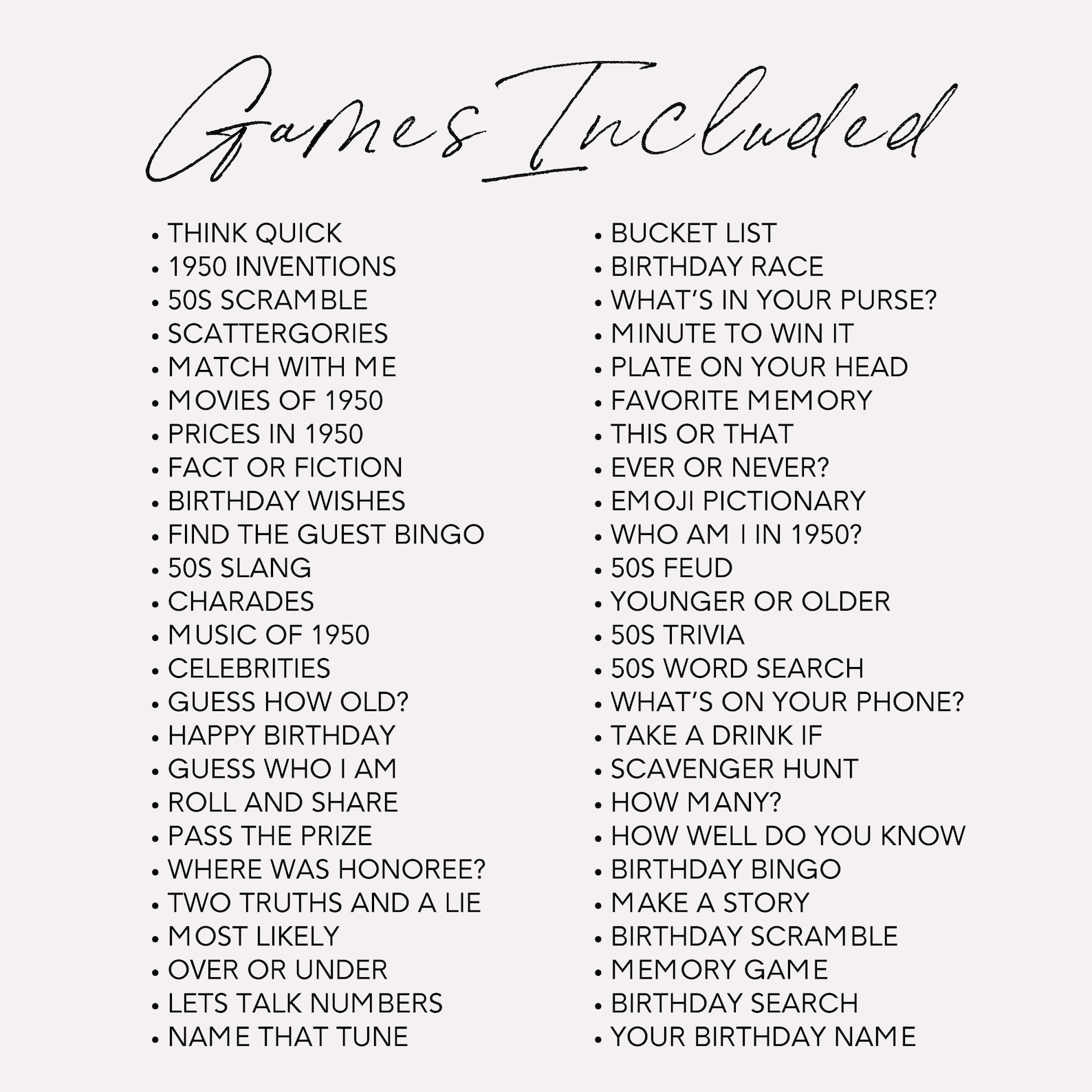 75th Birthday Party Games Bundle Born In 1950 1950 Birthday Games 75th-birthday-party-games-bundle-born-in-1950-1950-birthday-games
