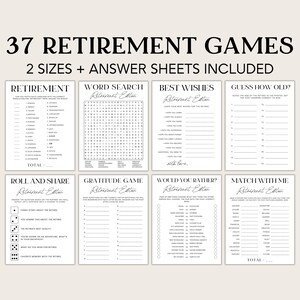 Retirement Party Games, Retirement Games Printable, Surprise Retirement ...