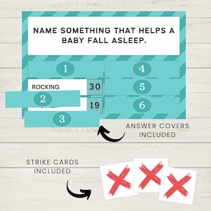 Gender Reveal Friendly Feud, Gender Reveal Games, Baby Gender Party Activity, Baby Shower Family Feud image 3