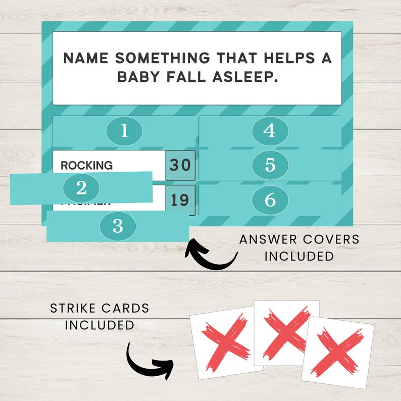 Gender Reveal Friendly Feud, Gender Reveal Games, Baby Gender Party Activity, Baby Shower Family Feud image 3