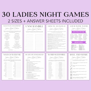 Editable Ladies Night Games, Ladies Night Bundle, Ladies Night Party ...