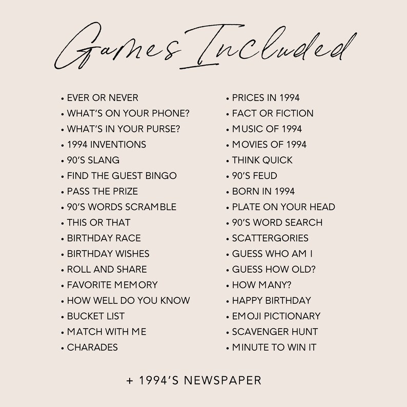 30th Birthday Games Bundle 1994 Birthday Games 30th Birthday Party 30th-birthday-games-bundle-1994-birthday-games-30th-birthday-party