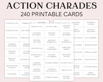 Printable Charades Game Family Charades Game Printable Charades for Printable Charades Game Family Charades Game Printable Charades for