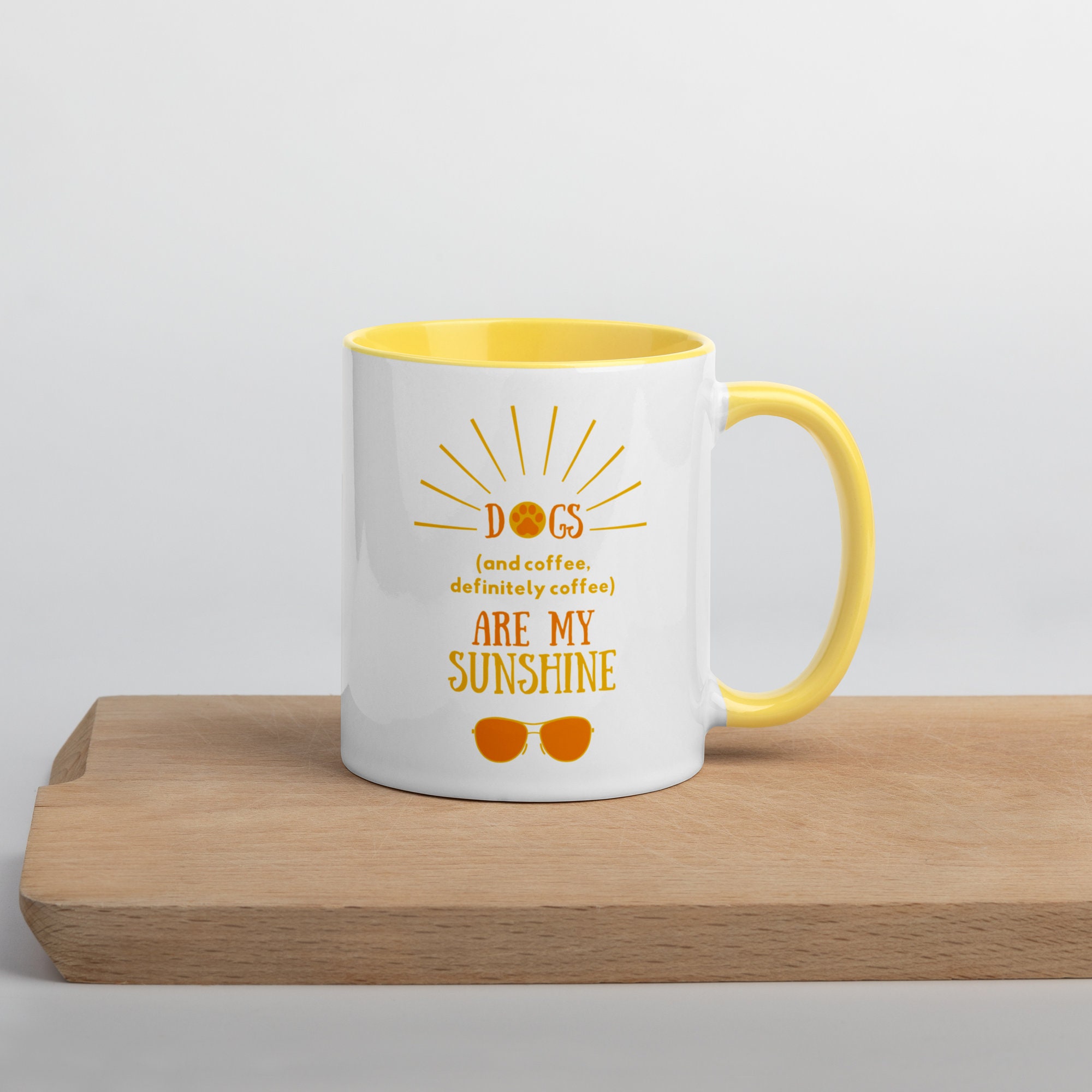 Les Chiens et Le Café Sont Ma Tasse à en Céramique Sunshine