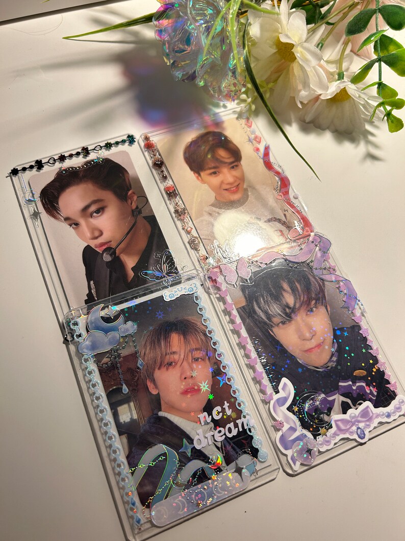 Kpop Photocard Holder Toploader Photocard Holder Keychain NCT Newjeans