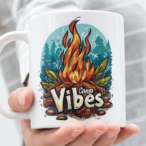 Camp Summer Vibes PNG, Camisa de camping Diseños de sublimación, Camisa Happy Camper Camping