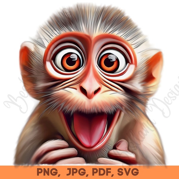 Monkey t shirt design, Lucky Gorilla shirt design, Sublimation Designs Download, Commercial Use, POD, Monkey Clipart