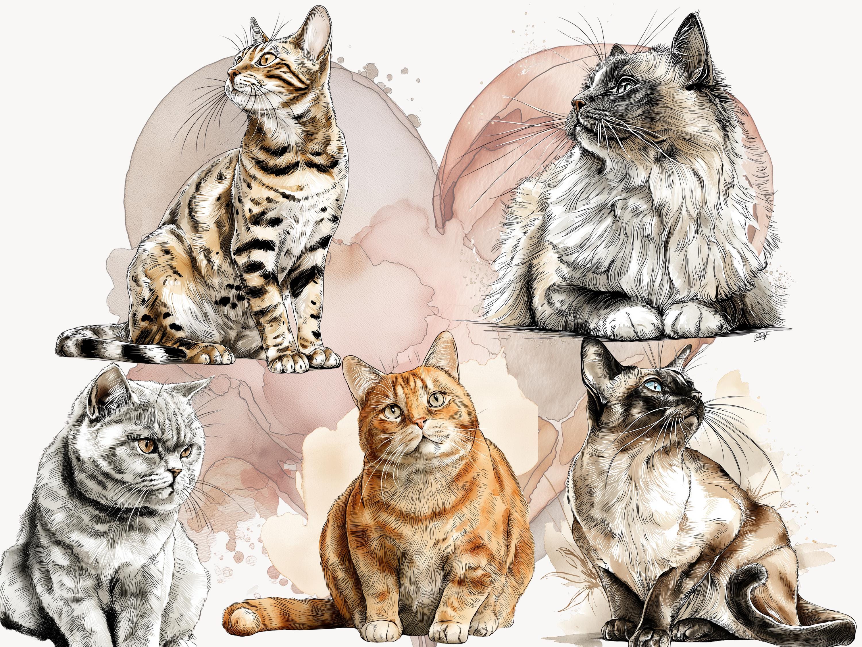 Pet Memorial Clipart Bundle, Dog Cat Breeds, Rainbow Bridge Graphics ...