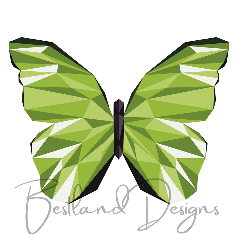 Geometric Butterfly PNG Clipart, Sublimation Downloads, Set of 4 ...