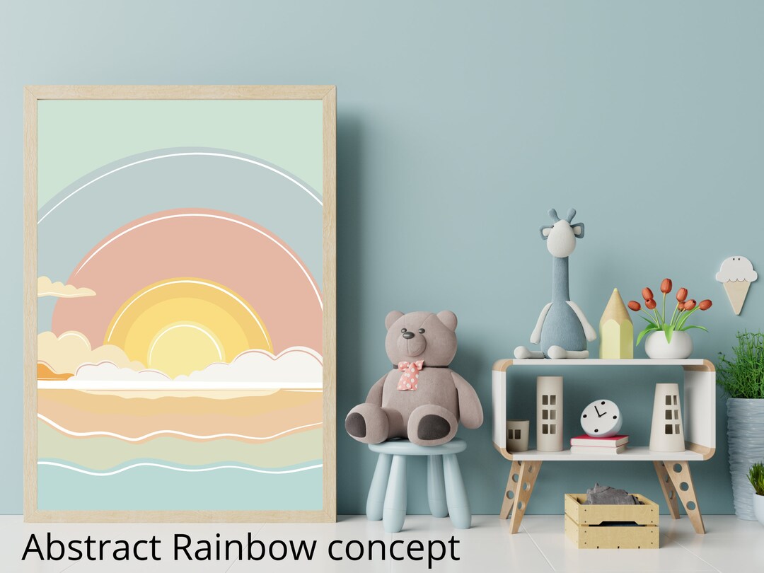 Rainbow Baby Nursery. Play Room Decor. Nursery Artwork. Perfect Gift ...