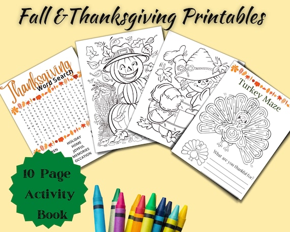 10 Fall Kids Activities Fall Printable Activity Printable - Etsy