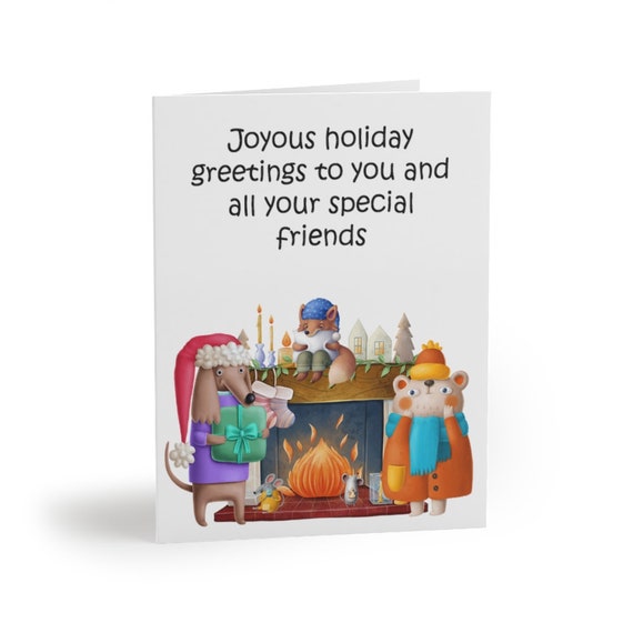 Special Friends Christmas Cards 8 Pack Etsy