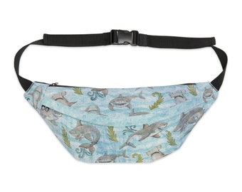 Shark Tide Fanny Pack for Active Lifestyles Cute Shark - Etsy