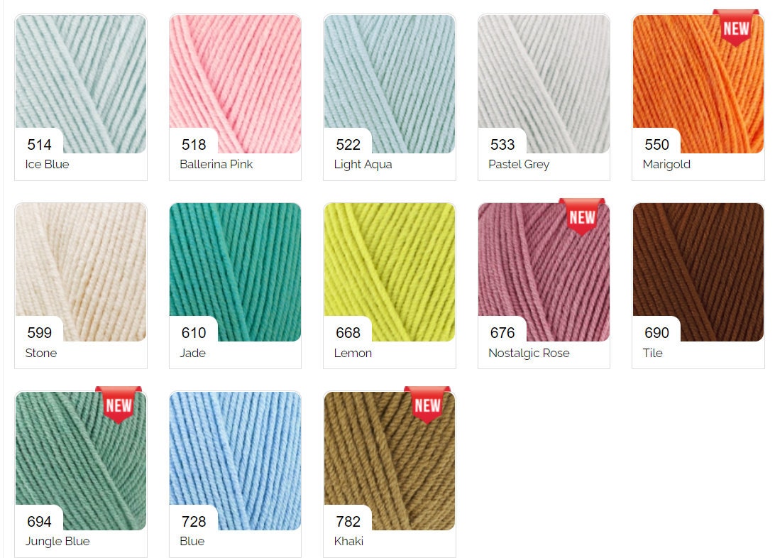 Alize Cotton Gold Yarn - 100g./330m. - 55 Cotton/45 Acrylic Yarn