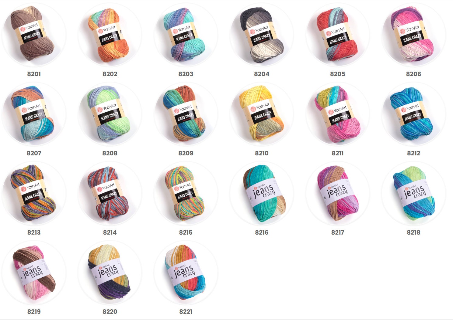 Yarnart JEANS CRAZY Yarn Dolls Multicolor Gradient Crochet Etsy