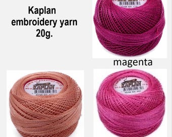 Venta de hilo Kaplan Polyester No. 50 o YarnArt Canarias 100% algodón - Hilo de algodón mercerizado para collares, bordado Hardanger, hilo de crochet con cuentas