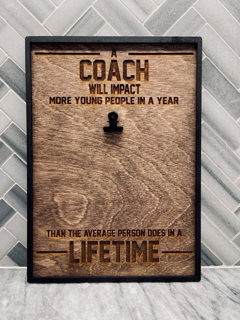 Coach Gift Coach Frame Thank You Coach Sports Present Gift Etsy