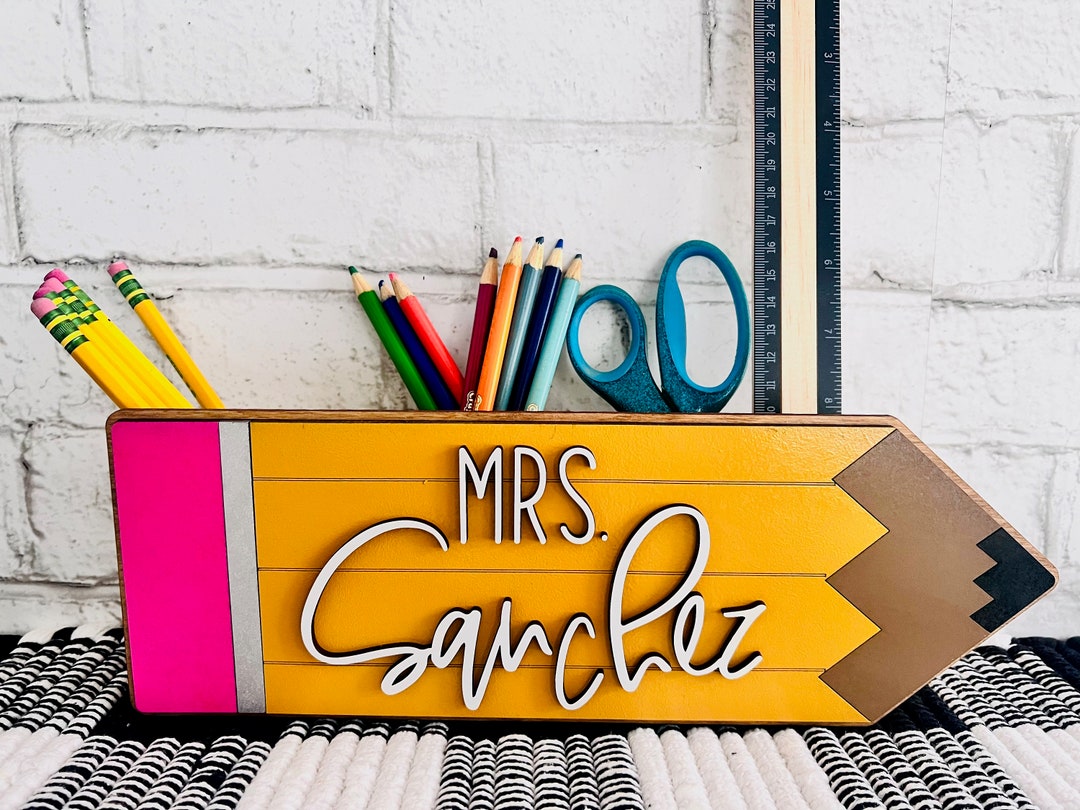 Personalized Pencil Holder, Teacher Appreciation Gift, Personalized