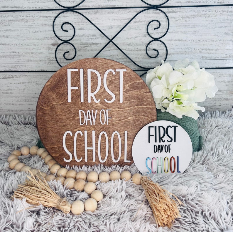First Day of School Sign, First and Last Day of School Reversible Photo Prop, Back to School Sign, Reusable First Day 