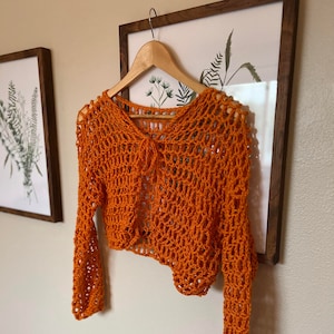 Trendy & Versatile Three-in-One Crochet PATTERN | Fluttering Leaves | Mesh Vest, Shrug, and Cardigan | Size-inclusive pattern!