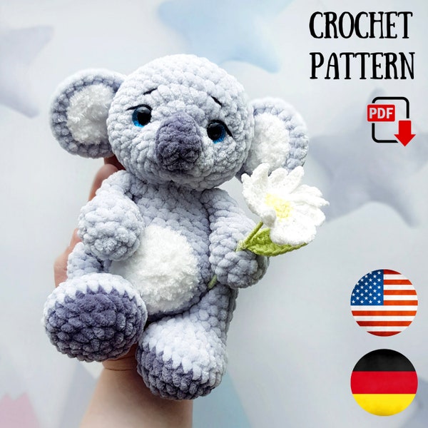 Crochet pattern Koala amigurumi PDF - Amigurumi Koala bear pattern Tutorial Diy – Plush pattern ChirkaToys