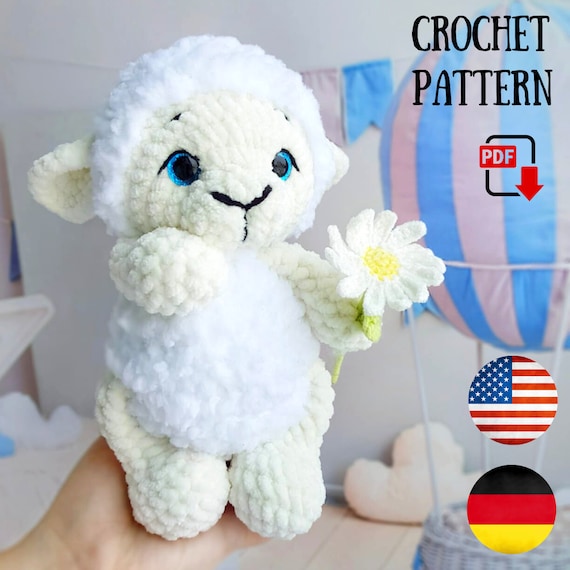 Lamb Crochet Pattern - Amigurumi Sheep Pattern PDF Tutorial