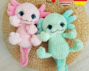 Axolotl Häkelanleitung - Amigurumi Axolotl – Anleitung für Plüsch-Axolotl