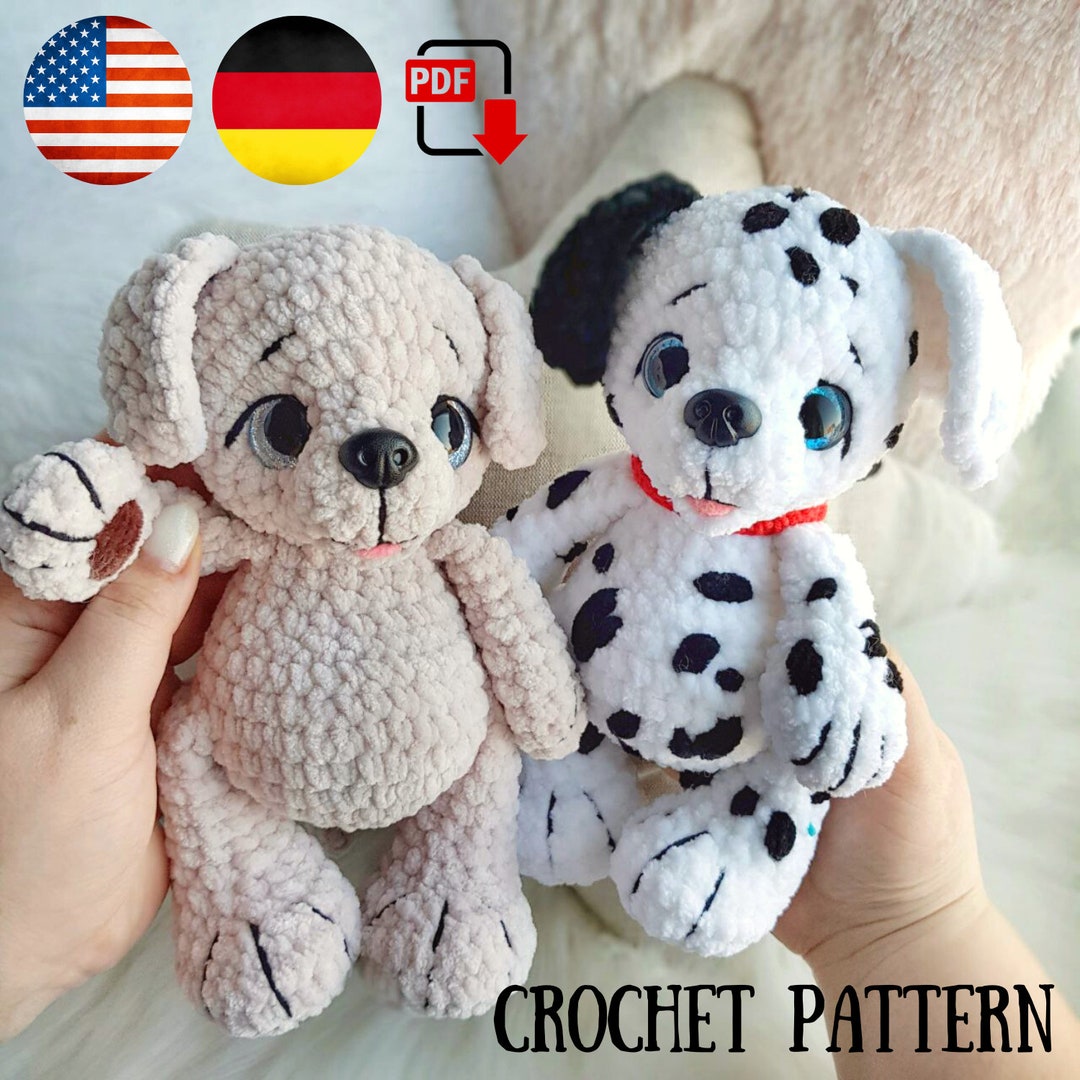 Crochet Dalmatian Pattern Amigurumi Labrador Crochet Dog Pattern Etsy