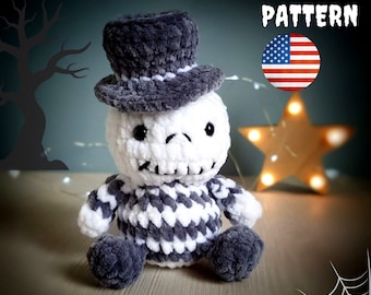 Crochet Jack Skellington pattern - Amigurumi Skeleton – Crochet Halloween pattern – Baby Skeleton