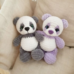 Crochet panda pattern Amigurumi bear panda pattern Plush panda pattern image 10