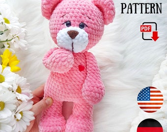 Teddy Bear Pattern - Crochet pattern Bear - Amigurumi PDF pattern DIY tutorial - Crochet pattern Bear by ChirkaToys