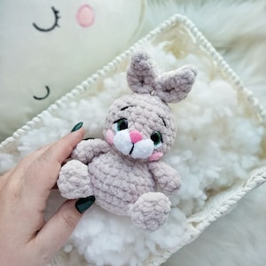 Virkmönster minileksaker: björn, panda, kanin, katt – Virkat nallebjörnsmönster – Virkad katt – Amigurumi-kanin bild 3