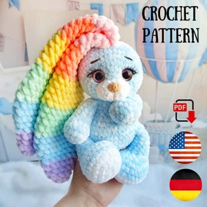 Tutorial PDF modello coniglietto coniglietto all'uncinetto - Modello peluche coniglietto Amigurumi - modello digitale coniglietto all'uncinetto ChirkaToys