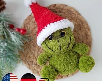 Crochet Green Villain pattern - Amigurumi Green Villain – Crochet Christmas pattern – Christmas Green thief – Crochet Green man