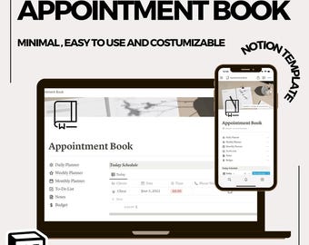 Notion Appointment Planner Template: Small Business Client Tracker, Digital Download