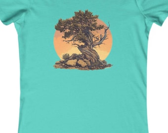 Bristle Cone Pine Tree T-shirt for Women, women's hiking shirt, methuselah t-shirt, tree lovers gift, women's favorite tee, great outdoors
