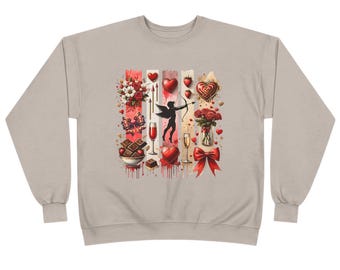 Cupid Valentine's Day Sweatshirt: Brushstroke Romantic Crewneck