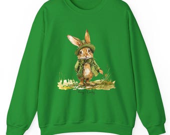 Leprechaun Rabbit Sweatshirt: Irish Easter Bunny Crewneck