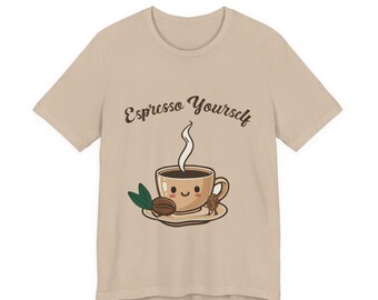 Kawaii Coffee T-Shirt: Espresso Yourself, Cute Cup Graphic