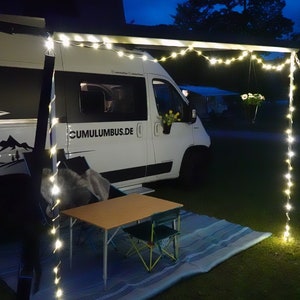 Camperflower Solar Markisen Lichterkette für Camper, Camping, Wohnmobil und Wohnwagen, Outdoor 10m Länge zdjęcie 10