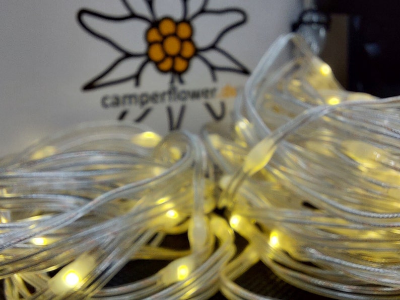 Camperflower solar awning fairy lights for campers, camping, motorhomes and caravans, outdoor 10 m length image 6