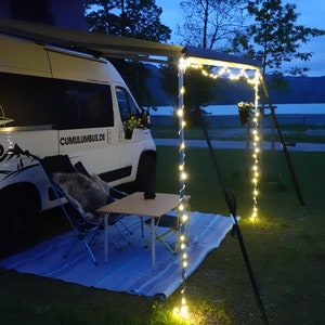 Camperflower solar awning fairy lights for campers, camping, motorhomes and caravans, outdoor 10 m length image 8