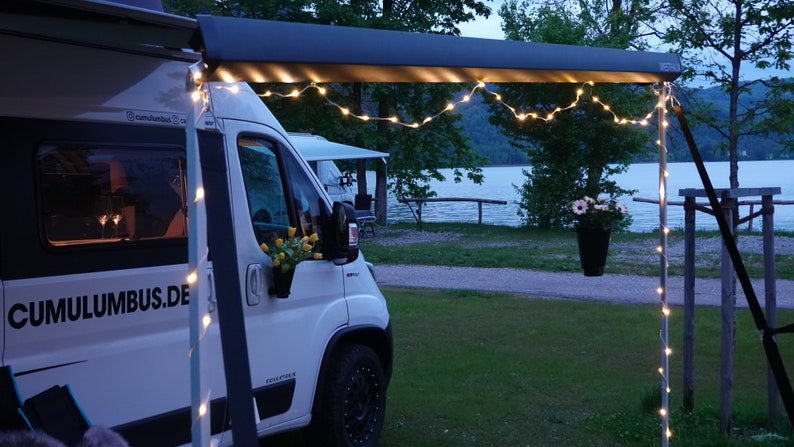 Camperflower solar awning fairy lights for campers, camping, motorhomes and caravans, outdoor 10 m length image 9