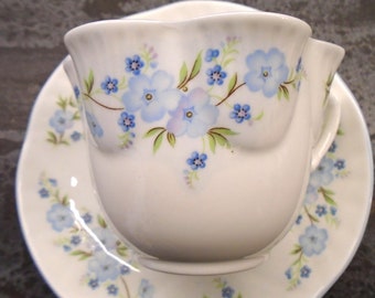 Crown Staffordshire Roch Garden Teacup and Saucer