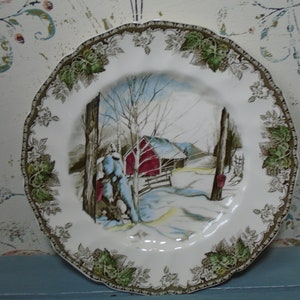 Johnson Brothers Dinner Plate, The Friendly Village, Sugar Maples Pattern