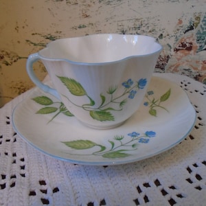 Shelley Fine Bone China Teacup and Saucer Set