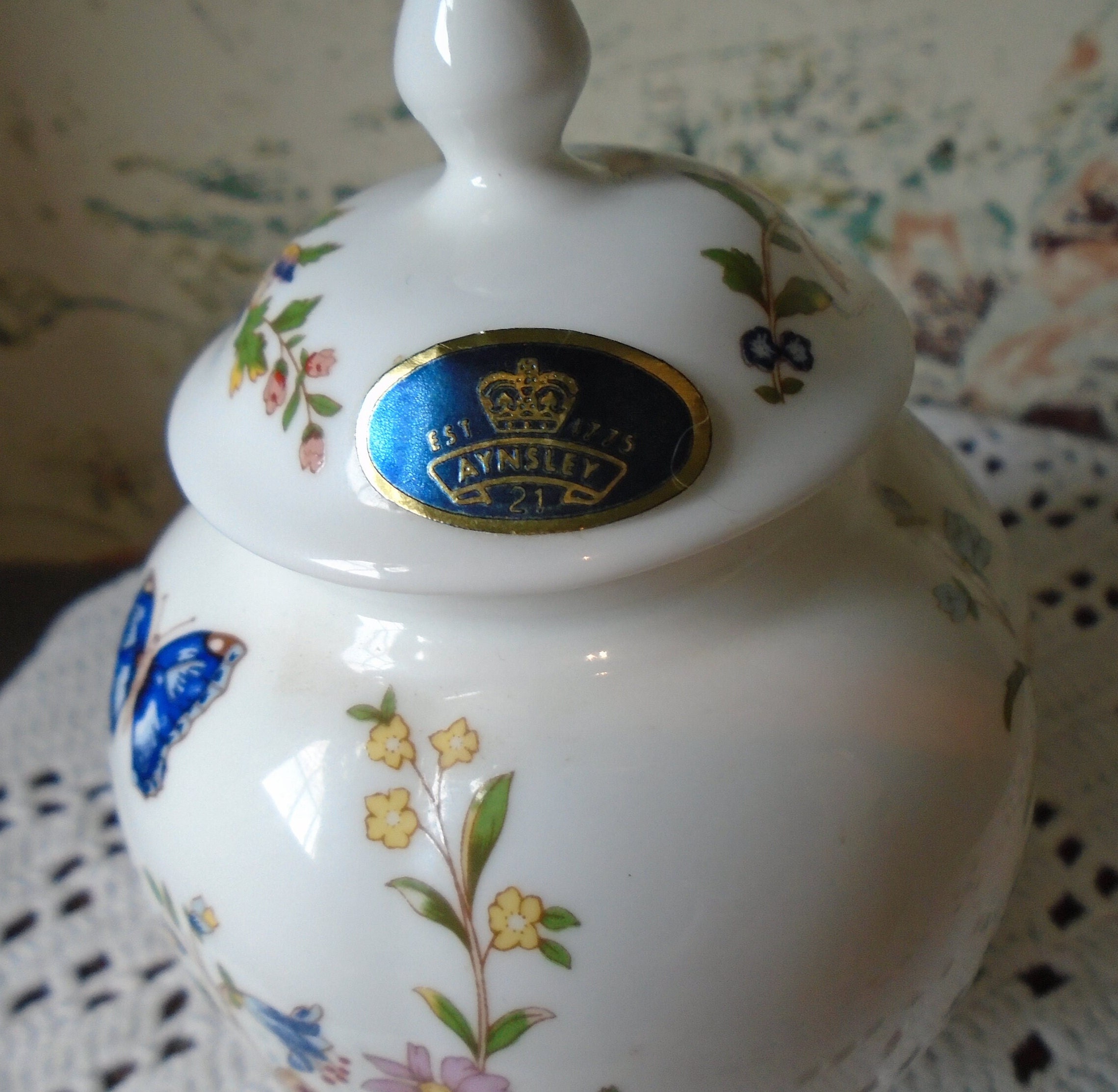 Aynsley's cottage Garden Ginger Jar Etsy