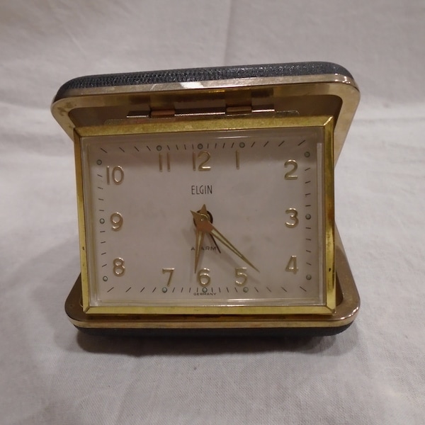 Mid-Century Elgin Travel Alarm Clock